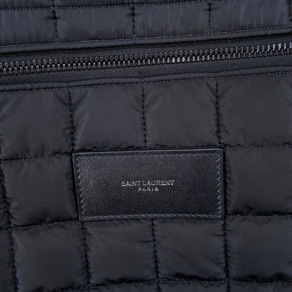 SAINT LAUREN Mens Black Nuxx Quilted Duffle Bag Shoulder Strap $2490 - Picture 4 of 14